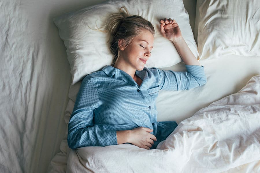 A woman sleeping peacefully