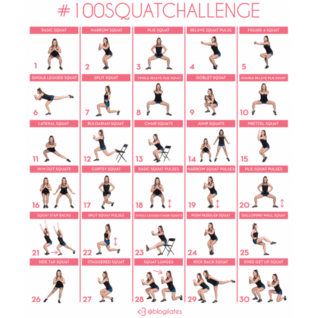 100 squats - 30 Days Challenge