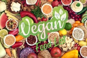 An overview of different vegetables, legumes, and other vegan items that can be added to vegan food list