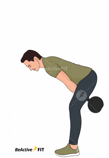 GIF demonstrating Kettlebell Swing workout