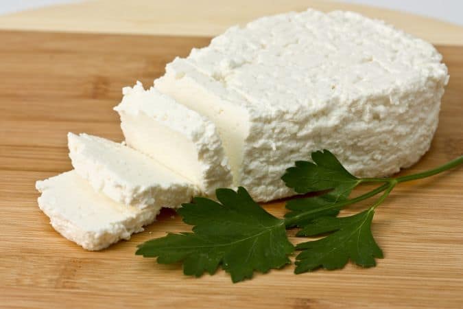 block of cottage cheese