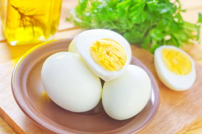 boiled eggs on a plate