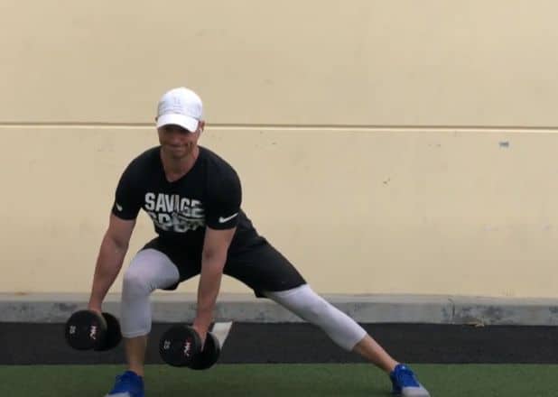 dumbbell lateral lunges