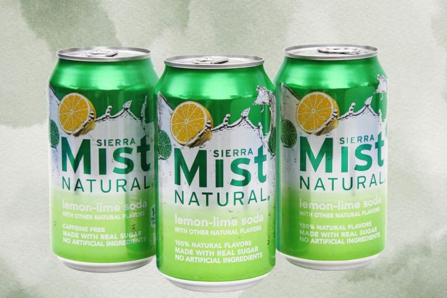 Sierra mist soda cans of different flavors