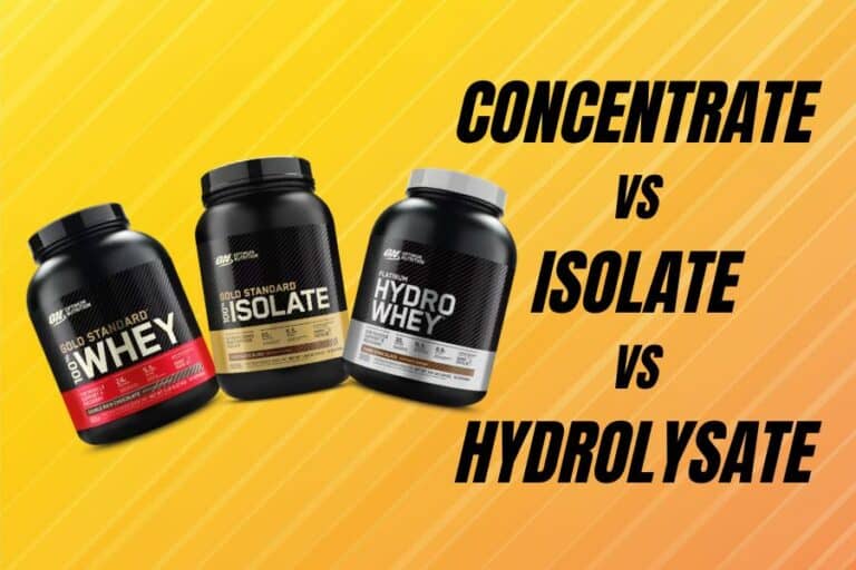 Whey protein concentrate vs isolate vs hydrolysate